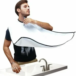 Mens Beard Bib Hair Trimming Apron Shaving Cape Catcher with Suction Cups Gift
