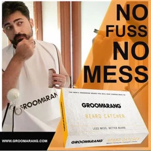 Men's Beard Apron Bib Shave Facial Hair Cape Cloth Trimming Catcher 80cm x 59cm