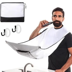 Facial Hair Beard Shave Apron Bib Whisker Trimming Catcher Cape Shaving