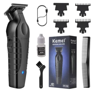 KEMEI 2299 Professional Hair/Beard Trimmer for Men Zero Gapped Hair Black