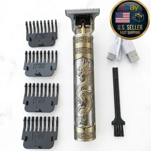 Vintage T9 Dragon Beard Trimmer Zero Gapped Cordless Hair Clipper Men